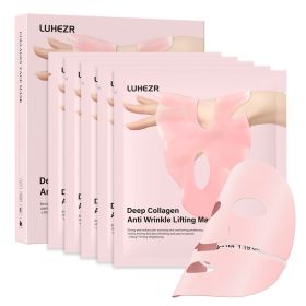5 SHEETS/BOX Deep Collagen Anti Wrinkle Lifting Mask Pink to Transparent Collagen Mask Skincare Facial Masks for Women Skin Care Brightening Tone